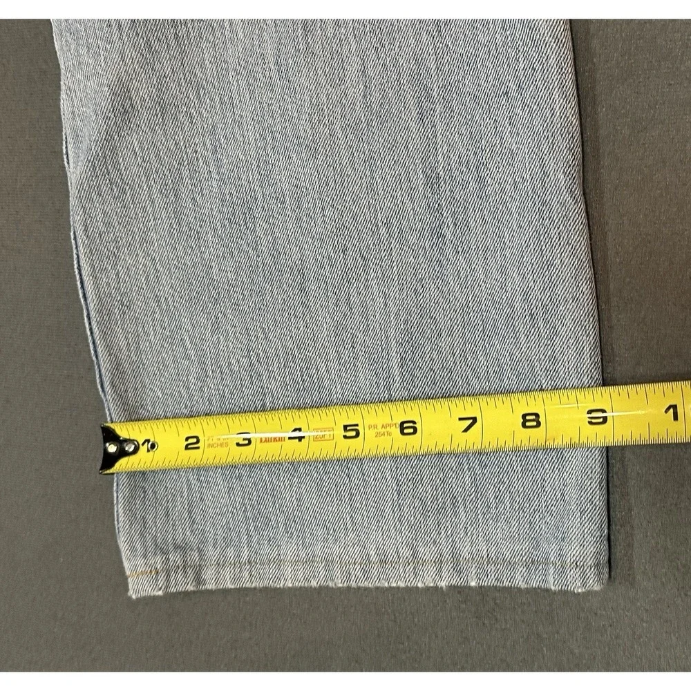 Levi's 501 Jeans Mens Light Wash Blue Denim Button Fly Straight Leg Size 36x30